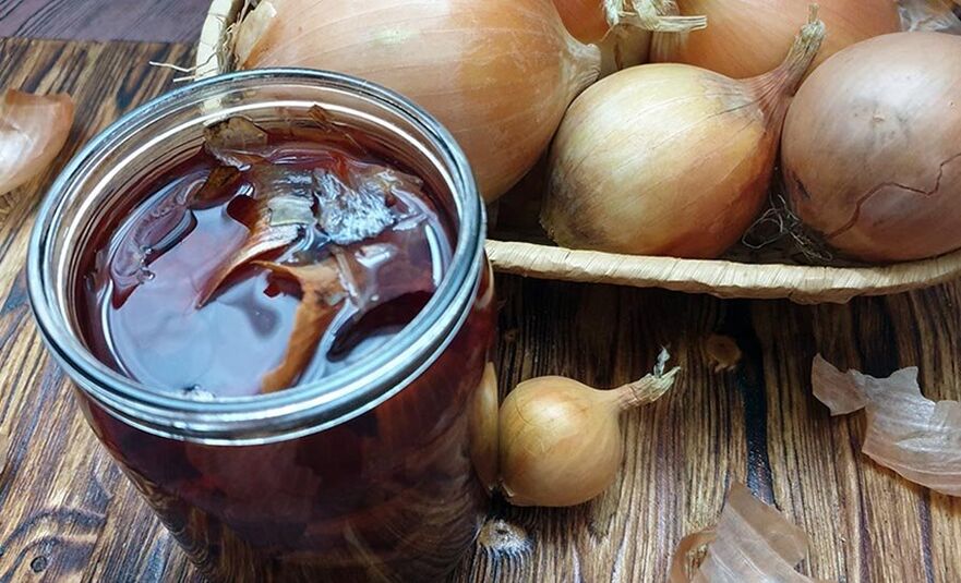 onion peel decoction to enhance
