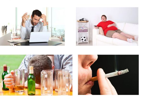 Negative factors that affect potency in men.
