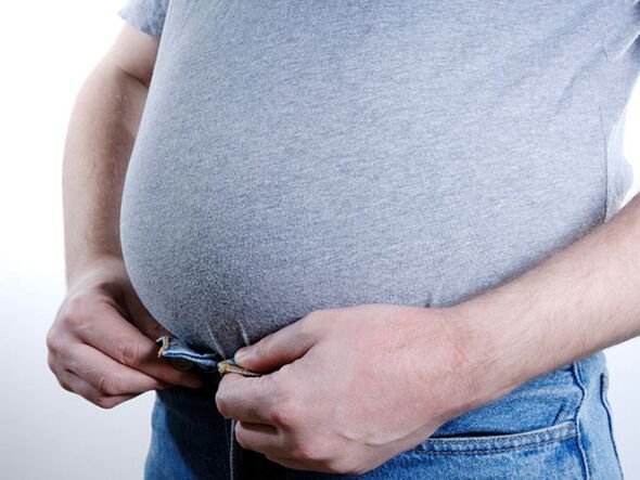 Excess weight in men is the cause of potency problems.